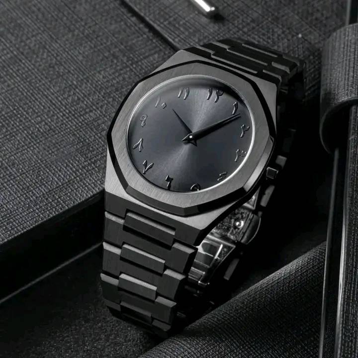 Steel arabic aura watch